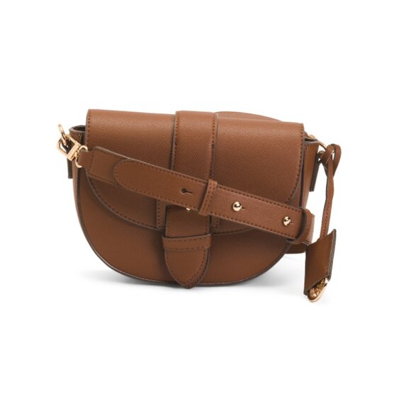 ANNE KLEIN HAZELNUT Flap Saddle Bag - Picture 1 of 2